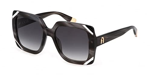 Furla Okulary damskie, Shiny Striped Grey, 54