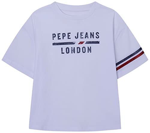 Pepe Jeans Koszulka dziewczęca NAD, biała, 14 lat, biały, 14 lat