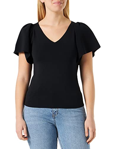 VERO MODA Vmginny Ss V-Neck Noos sweter damski, czarny, 34-XL