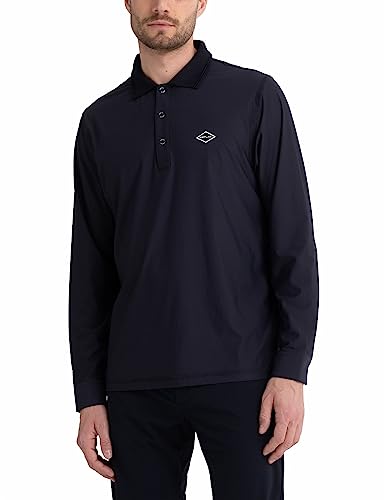 Replay Męska koszulka polo z długim rękawem z super stretchem, Midnight Blue 500, L
