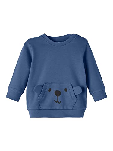 NAME IT Nbmbast LS Sweat UNB Bluza Dzieci Niemowlęta, Bijou Blue, 62