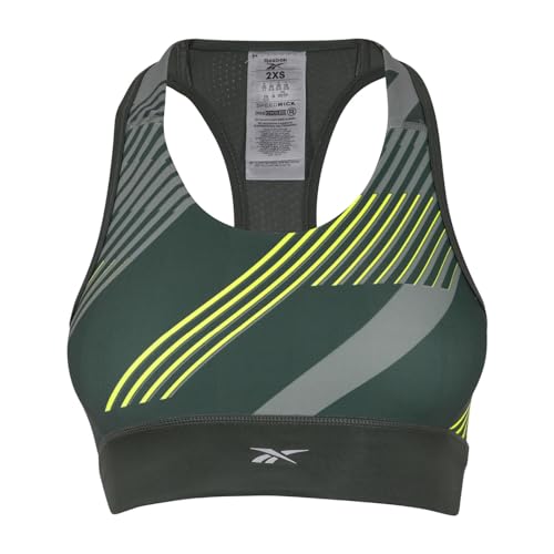 Reebok Damski biustonosz sportowy, zielony kredowy, XS