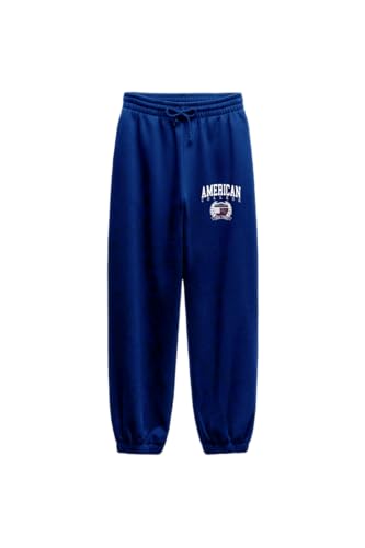 AMERICAN COLLEGE USA Spodnie dresowe męskie, Indygo, L