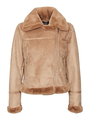 VERO MODA Vmpeggy Faux Suede Jacket Boos kurtka damska, Tigers Eye, S