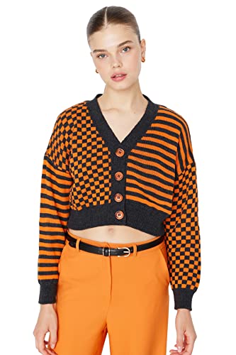 Trendyol Kardigan - szary - regularny, Antracyt, S