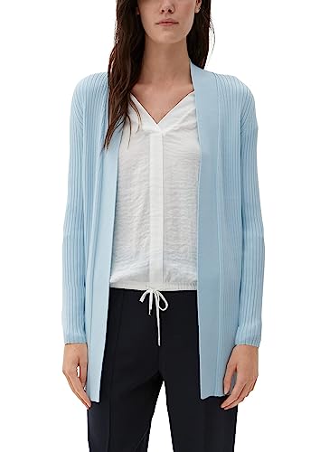 s.Oliver Damski kardigan ze strukturą prążkowaną, Niebieski 5145, 46