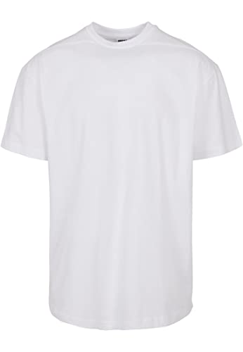 Urban Classics Męski T-shirt z recyklingu, z zakrzywionymi ramionami, biały, XS
