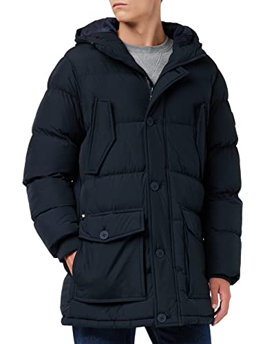 Tommy Hilfiger Męska kurtka ocieplana Essential Rockie Parka, Pustynne niebo, M