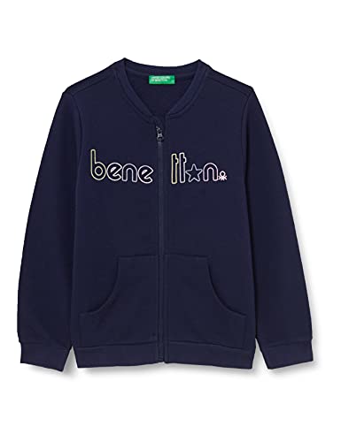 United Colors of Benetton Sweter dziewczęcy kardigan, Blu 252, 3 Miesiące