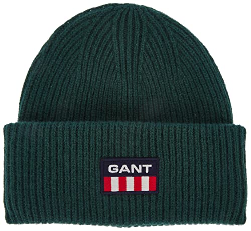 GANT Męska czapka beanie unisex retro logo, Storm Green, One Size