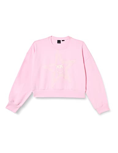 Pinko Damska koszula MANSUETO Maglia Felpa Cotone S Henley, O79_Polvere Lilla, L, O79_polvere Lilla, L