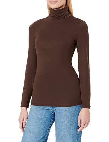 VERO MODA Vmava Lulu Ls Bluzka z okrągłym dekoltem Ga Noos koszulka z długim rękawem, Coffee Bean, S