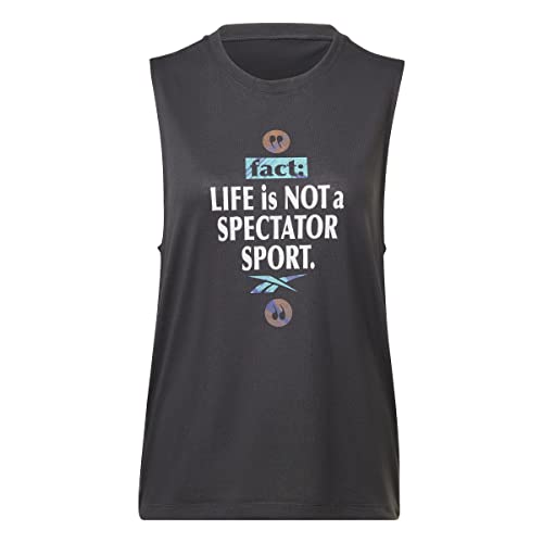 Reebok Damska koszulka z grafiką, fioletowy, 2XL, Fioletowy, XXL
