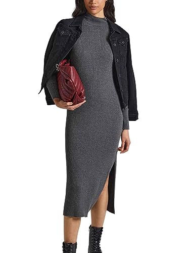 Pepe Jeans Sukienka damska Dalia, Szary (ciemnoszary Marl), L