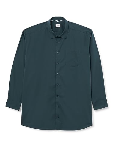 Seidensticker Męska koszula z długim rękawem Comfort Fit, ciemnozielony, 44