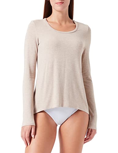 Triumph Damska piżama Climate Control Top Round Neck, Brown - Light Combination, 42