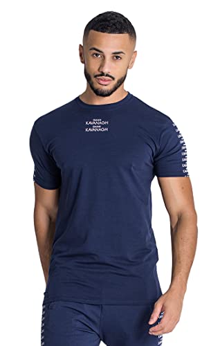 Gianni Kavanagh T-shirt męski Blue Script Tee, niebieski, XL