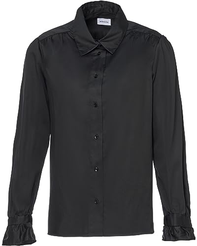 Seidensticker Damska bluzka z długim rękawem Regular Fit, czarny, 36