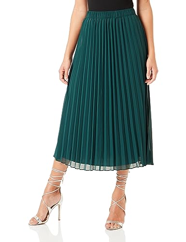 s.Oliver BLACK LABEL Damska spódnica plisowana midi, zielony, 46