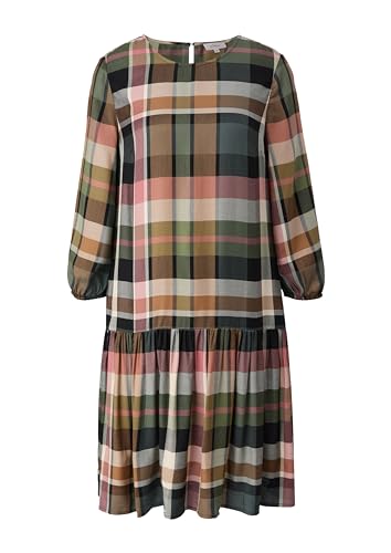 s.Oliver damska sukienka w kratkę, czarna, 32, czarny, 32