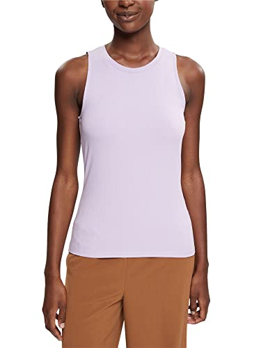 ESPRIT Collection Tank top z dzianiny żebrowanej, LENZING™ ECOVERO™, lawendowy, L