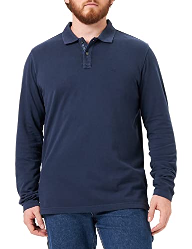 Camel Active Męska Koszula Polo 409865/8P10, Niebieski (Night Blue), L