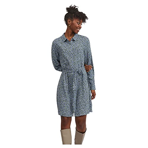 Vila Damska sukienka bluzkowa, pasek w talii –, Black/Aop:alini, 40