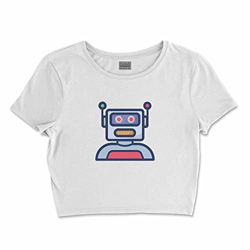 Bona Basics, Koszulka damska z nadrukiem cyfrowym,%100 bawełna, biała, casualowa, topy damskie, rozmiar: L, biały, L Krótki