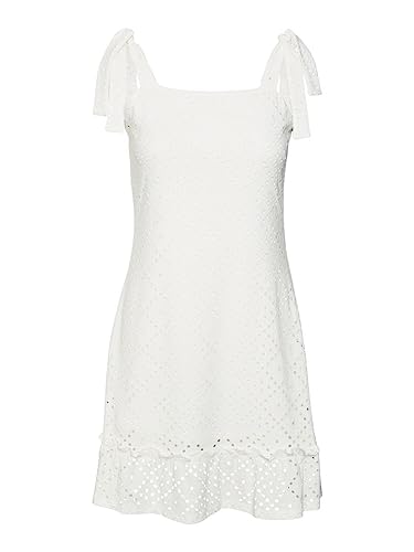 VERO MODA Damska sukienka VMTASSA SL Short Dress Noos, śnieżnobiała, L, Snow White, L