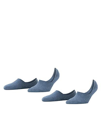 Burlington Kobiety Stopki Everyday 2-Pack W IN Bawełna niewidoczne jednokolorowe 2 Pak, Niebieski (Light Denim 6660), 35-36