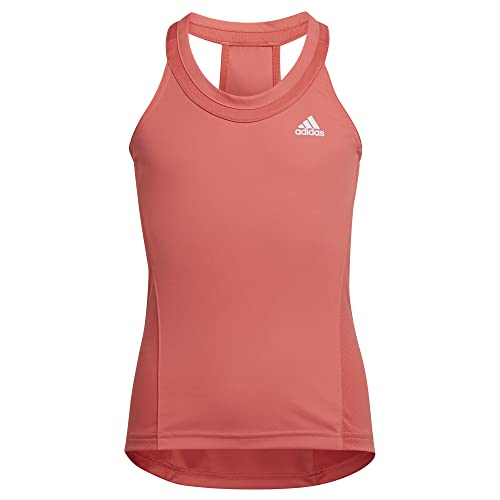 adidas Dziewczęcy G Club Tank top, Semtur/biały, 14 lat