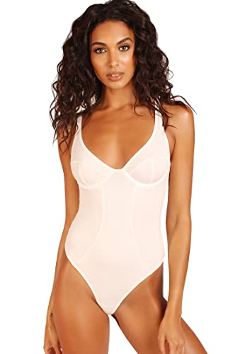 OW COLLECTION Koszula damska Bea Body, koszulka, biały, XS