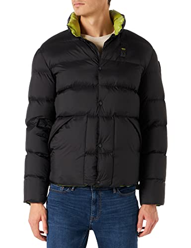 Blauer Męska kurtka puchowa z piórami, 999 czarna, L, 99 czarny., L