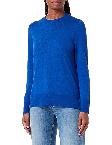 BOSS Damska bluza z dzianiny, Open Blue, XL