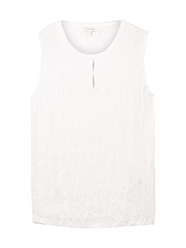 TOM TAILOR Damski 1036890 Top, 10315-Whisper White, L, 10315 - Whisper White, L