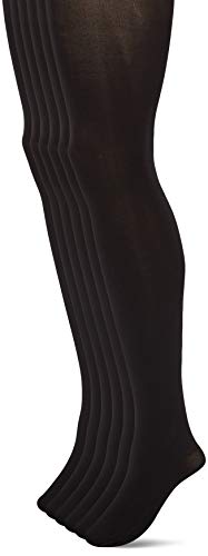 Nur Die 3-pak ultra nieprzejrzystych rajstop 80 DEN, ciepłe rajstopy o wyglądzie matowym, szeroki, komfortowy ściągacz, bawełniany klin damski, czarny, 40 EU