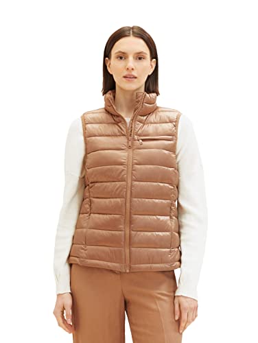 Lekka pikowana kamizelka damska TOM TAILOR, 32171-rumieniec mahoniowy, XXXL