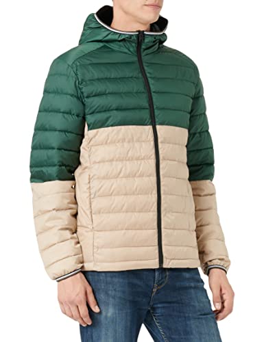 JACK & JONES Męska kurtka puchowa Jjadam, Pine Grove/Szczegóły: blokowanie, L