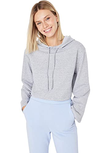 Trendyol Damska bluza z kapturem zwykła, szara, XL, Szary