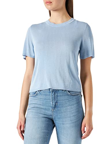 ONLY Onlshirley S/S KNT Noos sweter damski, Cashmere Blue, XS