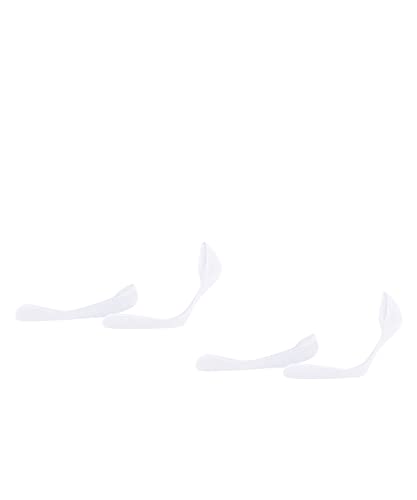 ESPRIT Kobiety Stopki Solid Low 2-Pack W IN Trwała Organiczna Bawełna niewidoczne jednokolorowe 2 Pak, Biały (White 2000), 35-38