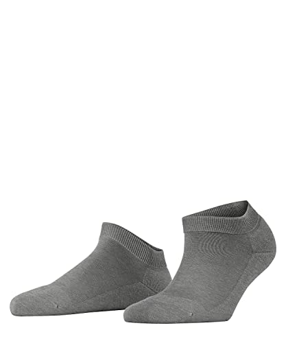 FALKE Kobiety Skarpety do trampek ClimaWool W SN Lyocell Trwała Bawełna Wełna krótkie jednokolorowe 1 Para, Szary (Light Grey Melange 3216), 41-42