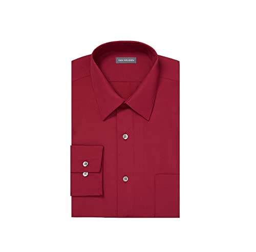 Van Heusen Koszula męska, magenta, M (Szyja 39 cm Rękawy 91/94 cm)