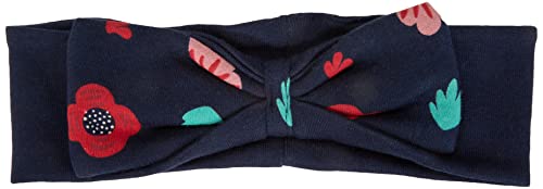 Sigikid Niemowlęta dziewczynka ekologiczna opaska na czoło, ciemnoniebieska/kwiaty, 38