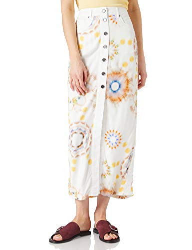 Desigual Damska spódnica FAL_Sunny Day, biały, 46 PL