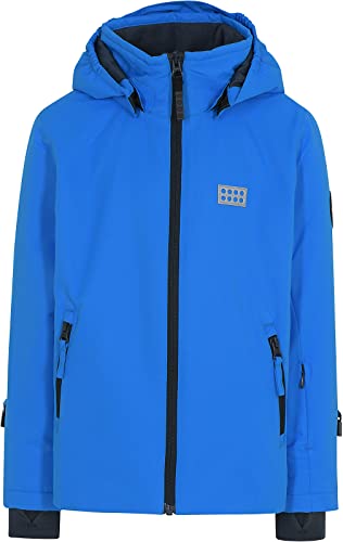 Lego Wear chłopięca kurtka narciarska LEGO Wear Tec z serii Action wodoszczelna, wiatroszczelna, oddychająca, ciepła, niebieski, 104
