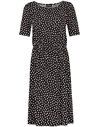 Taifun Sukienka damska 981994-19649, czarna wzorzysta, 46, Czarny wzór, 46