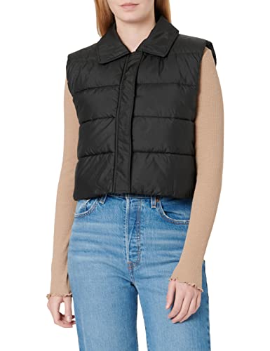 JACK&JONES damska kamizelka JXELLINOR z recyklingu, wyściełana, czarna, L, czarny, L