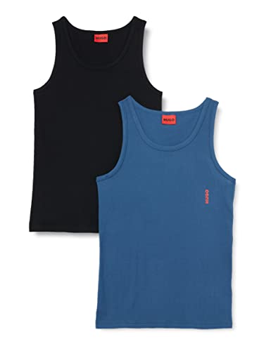 HUGO Męski tank top Twin Pack Vest, granatowy 411, L, Navy411, L