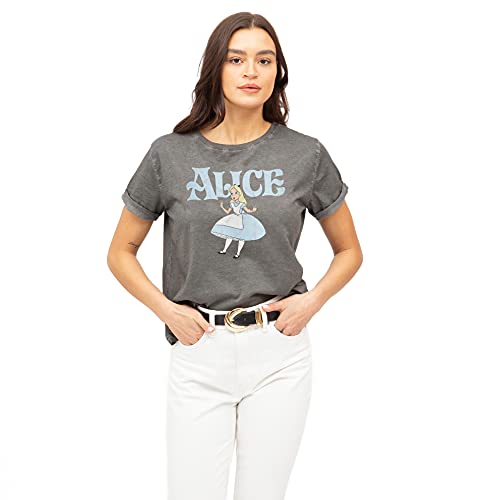 Disney Damska koszulka Alice, antracyt, XL